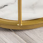 Marble Bar Table Double Pedestal Dining Table for Kitchen Living Room Clearhalo 'Bar Furniture' 'Bar Tables' 'bar_tables' 'furn' 'furn_bar_tables' 'Furniture' 'Kitchen & Dining Furniture' 7321780