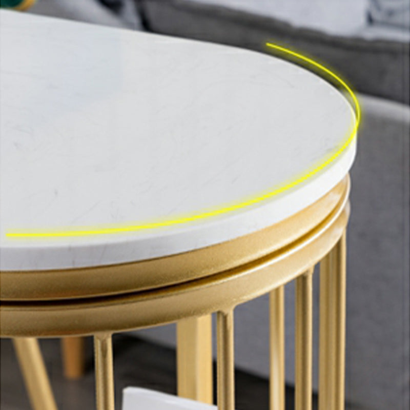 Marble Bar Table Double Pedestal Dining Table for Kitchen Living Room Clearhalo 'Bar Furniture' 'Bar Tables' 'bar_tables' 'furn' 'furn_bar_tables' 'Furniture' 'Kitchen & Dining Furniture' 7321781