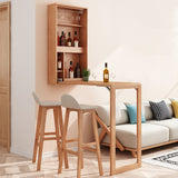 キッチン用のモダンなソリッドウッドバーテー​​ブル拡張可能なバーテーブル