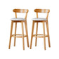 Nordic Solid Wood Bar Stools Upholstered Indoor Bar Stool with Natural Base White 2 Piece Set Clearhalo 'Bar Furniture' 'Bar Stools' 'bar_stools' 'furn' 'furn_bar_stools' 'Furniture' 'Kitchen & Dining Furniture' 7321981