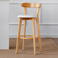 Nordic Solid Wood Bar Stools Upholstered Indoor Bar Stool with Natural Base Clearhalo 'Bar Furniture' 'Bar Stools' 'bar_stools' 'furn' 'furn_bar_stools' 'Furniture' 'Kitchen & Dining Furniture' 7321995