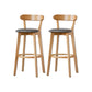 Nordic Solid Wood Bar Stools Upholstered Indoor Bar Stool with Natural Base Grey 2 Piece Set Clearhalo 'Bar Furniture' 'Bar Stools' 'bar_stools' 'furn' 'furn_bar_stools' 'Furniture' 'Kitchen & Dining Furniture' 7322028