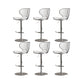 Taburetes de barra tapizados de estilo glamoroso taburete de barra de altura ajustable con base cromada