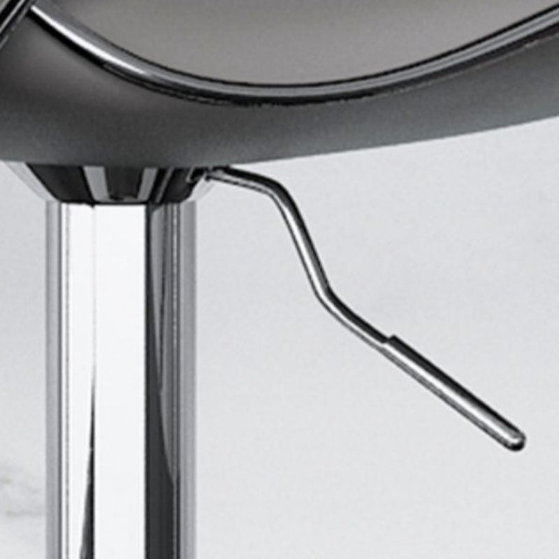 Taburetes de barra tapizados de estilo glamoroso taburete de barra de altura ajustable con base cromada