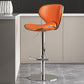 Taburetes de barra tapizados de estilo glamoroso taburete de barra de altura ajustable con base cromada