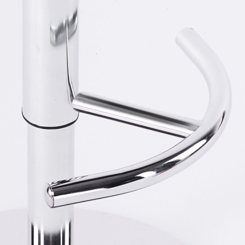 Taburetes de barra tapizados de estilo glamoroso taburete de barra de altura ajustable con base cromada