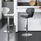 Taburetes de barra tapizados de estilo glamoroso taburete de barra de altura ajustable con base cromada