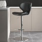 Taburetes de barra tapizados de estilo glamoroso taburete de barra de altura ajustable con base cromada