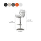 Taburetes de barra tapizados de estilo glamoroso taburete de barra de altura ajustable con base cromada