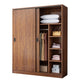 Solid Wood Frame Wardrobe Freestanding Wardrobe with Sliding Doors