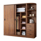 Solid Wood Frame Wardrobe Freestanding Wardrobe with Sliding Doors