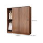 Solid Wood Frame Wardrobe Freestanding Wardrobe with Sliding Doors