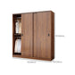 Solid Wood Frame Wardrobe Freestanding Wardrobe with Sliding Doors