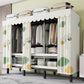 Metal Frame Freestanding Wardrobe Foldable Wardrobe with Garment Rod