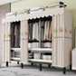 Metal Frame Freestanding Wardrobe Foldable Wardrobe with Garment Rod