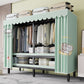 Metal Frame Freestanding Wardrobe Foldable Wardrobe with Garment Rod