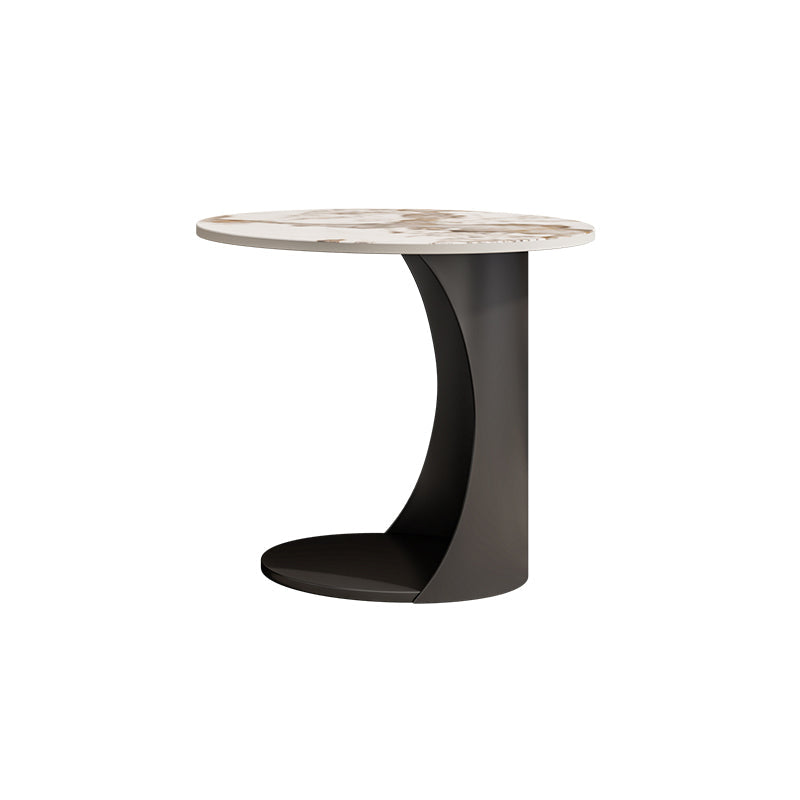 Round Coffee Table Cross Legs Coffee Table Set with Metal Legs 20"L x 20"W x 22"H Black Clearhalo 'Coffee & Accent Tables' 'Coffee Tables' 'coffee_tables' 'furn' 'furn_coffee_tables' 'Furniture' 'Living Room Furniture' 7322752