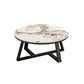 Round Coffee Table Cross Legs Coffee Table Set with Metal Legs Clearhalo 'Coffee & Accent Tables' 'Coffee Tables' 'coffee_tables' 'furn' 'furn_coffee_tables' 'Furniture' 'Living Room Furniture' 7322759