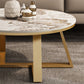 Round Coffee Table Cross Legs Coffee Table Set with Metal Legs Clearhalo 'Coffee & Accent Tables' 'Coffee Tables' 'coffee_tables' 'furn' 'furn_coffee_tables' 'Furniture' 'Living Room Furniture' 7322762