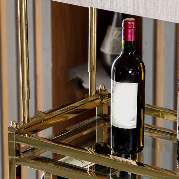Glam hangende wijnrek roestvrijstalen wijnfles en glazen rek voor bar