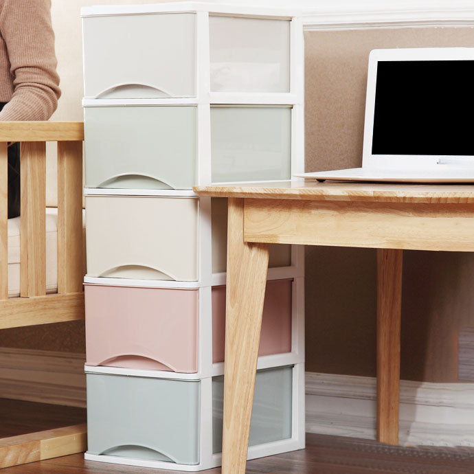 Archivo de archivos de plástico Archivo de panel de color lateral con cajones para la oficina en casa