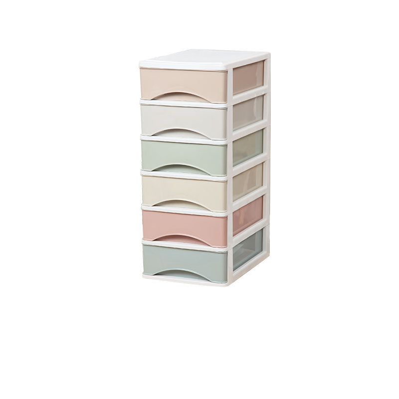 Archivo de archivos de plástico Archivo de panel de color lateral con cajones para la oficina en casa