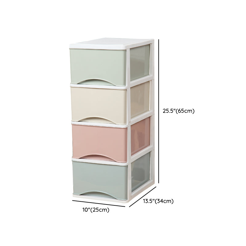Archivo de archivos de plástico Archivo de panel de color lateral con cajones para la oficina en casa