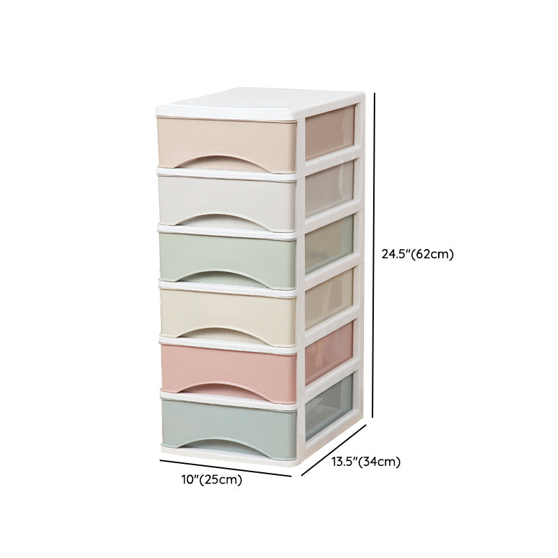 Archivo de archivos de plástico Archivo de panel de color lateral con cajones para la oficina en casa