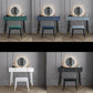 Scandinavian Lighted Mirror Makeup Vanity Desk in Wood Vanity Dressing Table Set Clearhalo 'Bedroom Furniture' 'furn' 'furn_makeup_vanities' 'Furniture' 'Makeup Vanities' 'makeup_vanities' 7323116