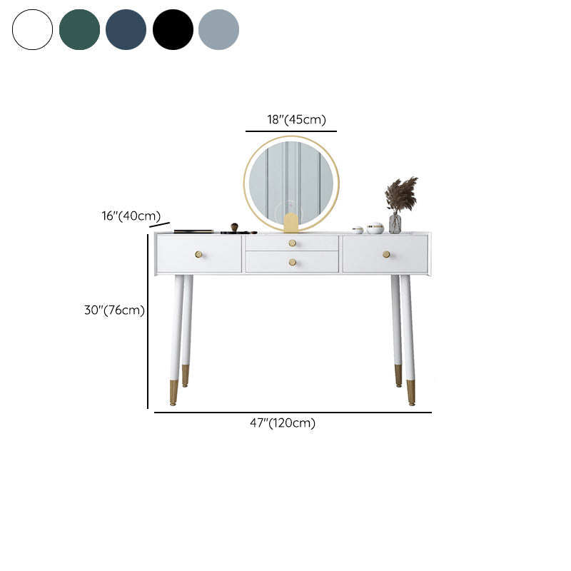 Scandinavian Lighted Mirror Makeup Vanity Desk in Wood Vanity Dressing Table Set Clearhalo 'Bedroom Furniture' 'furn' 'furn_makeup_vanities' 'Furniture' 'Makeup Vanities' 'makeup_vanities' 7323143