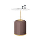 Slate Round Coffee Table Pedestal Coffee Cocktail Table for Living Room 16"L x 16"W x 22"H Brown Clearhalo 'Coffee & Accent Tables' 'Coffee Tables' 'coffee_tables' 'furn' 'furn_coffee_tables' 'Furniture' 'Living Room Furniture' 7323190