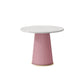 Slate Round Coffee Table Pedestal Coffee Cocktail Table for Living Room 23.6"L x 23.6"W x 20"H Pink Clearhalo 'Coffee & Accent Tables' 'Coffee Tables' 'coffee_tables' 'furn' 'furn_coffee_tables' 'Furniture' 'Living Room Furniture' 7323196