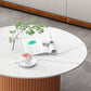 Slate Round Coffee Table Pedestal Coffee Cocktail Table for Living Room Clearhalo 'Coffee & Accent Tables' 'Coffee Tables' 'coffee_tables' 'furn' 'furn_coffee_tables' 'Furniture' 'Living Room Furniture' 7323197