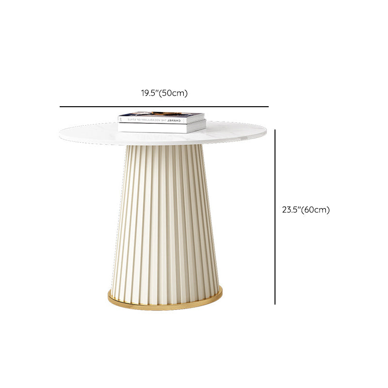 Slate Round Coffee Table Pedestal Coffee Cocktail Table for Living Room Clearhalo 'Coffee & Accent Tables' 'Coffee Tables' 'coffee_tables' 'furn' 'furn_coffee_tables' 'Furniture' 'Living Room Furniture' 7323207