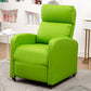 Contemporary Metal Frame Standard Recliner Solid Color Faux Leather Recliner Chair Green Clearhalo 'Chairs & Seating' 'furn' 'furn_recliners' 'Furniture' 'Living Room Furniture' 'Recliners' 7323212
