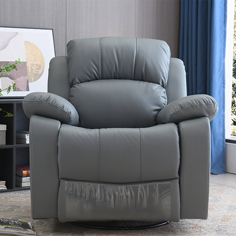 Contemporaneo home theater recliner in metallo rock manuale di botton di colore solido