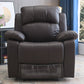 Contemporaneo home theater recliner in metallo rock manuale di botton di colore solido