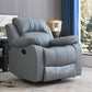 Contemporaneo home theater recliner in metallo rock manuale di botton di colore solido