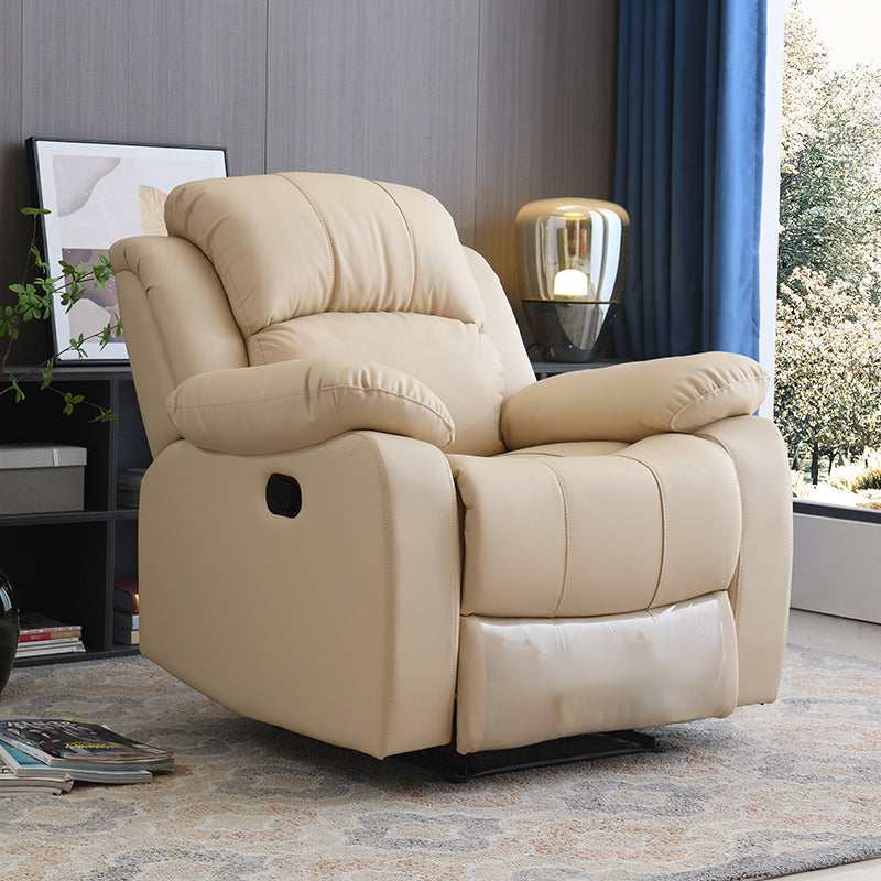 Contemporaneo home theater recliner in metallo rock manuale di botton di colore solido