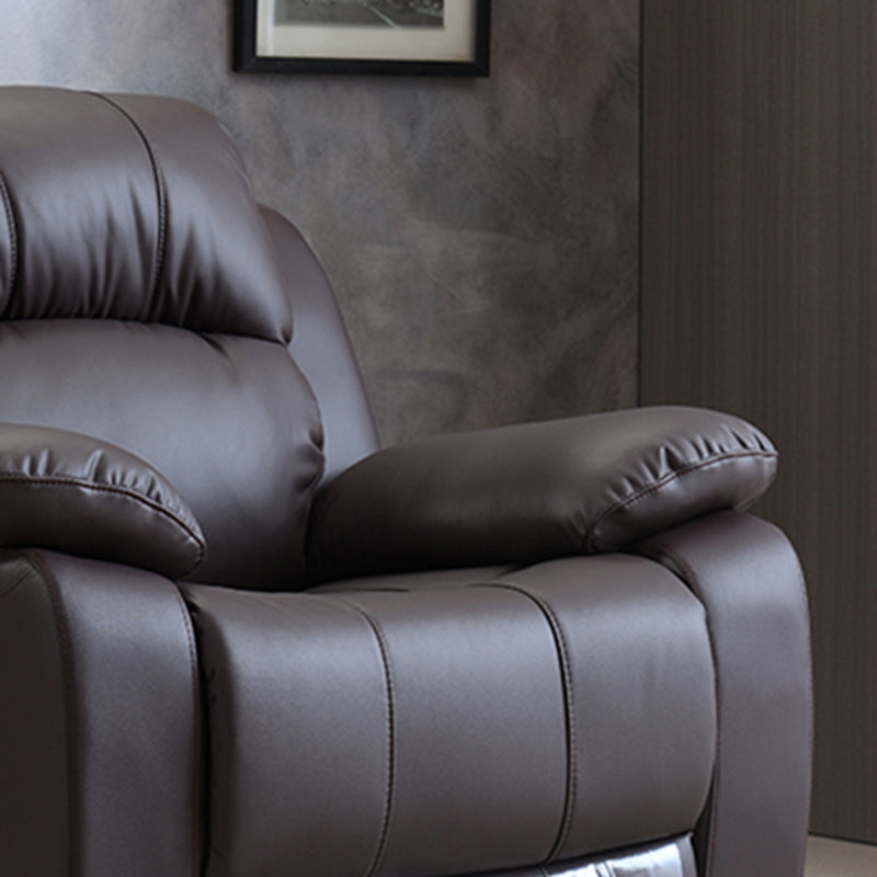 Contemporaneo home theater recliner in metallo rock manuale di botton di colore solido