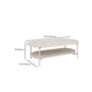Modern Wood Coffee Table 4 Legs Coffee Cocktail Table with Shelf Clearhalo 'Coffee & Accent Tables' 'Coffee Tables' 'coffee_tables' 'furn' 'furn_coffee_tables' 'Furniture' 'Living Room Furniture' 7323268