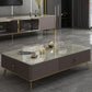 Slate Glam Rectangular Coffee Table 51.2" W 4 Legs Cocktail Table with Drawers Clearhalo 'Coffee & Accent Tables' 'Coffee Tables' 'coffee_tables' 'furn' 'furn_coffee_tables' 'Furniture' 'Living Room Furniture' 7323271