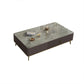 Slate Glam Rectangular Coffee Table 51.2" W 4 Legs Cocktail Table with Drawers Gray Clearhalo 'Coffee & Accent Tables' 'Coffee Tables' 'coffee_tables' 'furn' 'furn_coffee_tables' 'Furniture' 'Living Room Furniture' 7323277