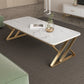 Slate Top Rectangular Coffee Table Trestle Coffee Cocktail Table Clearhalo 'Coffee & Accent Tables' 'Coffee Tables' 'coffee_tables' 'furn' 'furn_coffee_tables' 'Furniture' 'Living Room Furniture' 7323289