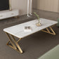 Slate Top Rectangular Coffee Table Trestle Coffee Cocktail Table Clearhalo 'Coffee & Accent Tables' 'Coffee Tables' 'coffee_tables' 'furn' 'furn_coffee_tables' 'Furniture' 'Living Room Furniture' 7323291