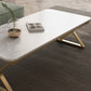 Slate Top Rectangular Coffee Table Trestle Coffee Cocktail Table Clearhalo 'Coffee & Accent Tables' 'Coffee Tables' 'coffee_tables' 'furn' 'furn_coffee_tables' 'Furniture' 'Living Room Furniture' 7323294