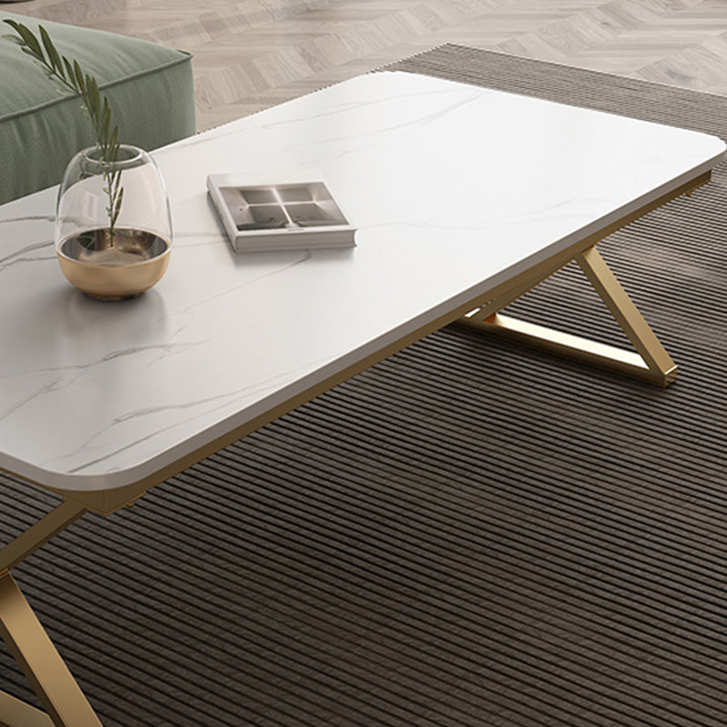 Slate Top Rectangular Coffee Table Trestle Coffee Cocktail Table Clearhalo 'Coffee & Accent Tables' 'Coffee Tables' 'coffee_tables' 'furn' 'furn_coffee_tables' 'Furniture' 'Living Room Furniture' 7323294