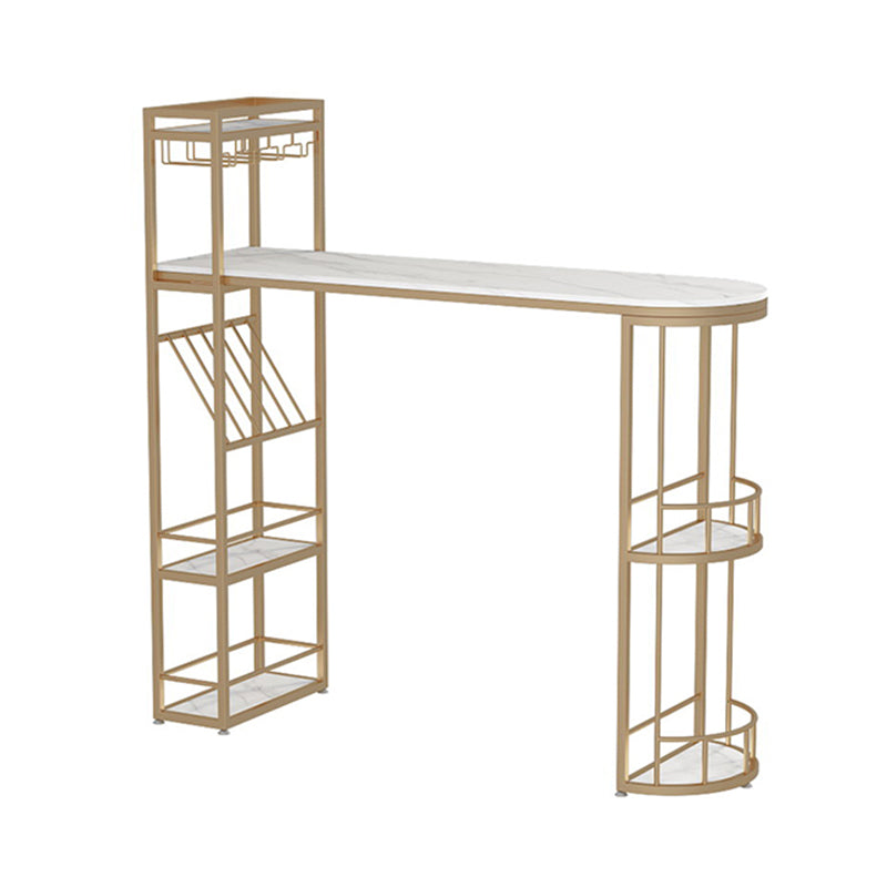 Set da bistrot stile glam Tavolo da bar in pietra da 1/3 pezzi con sgabelli imbottiti