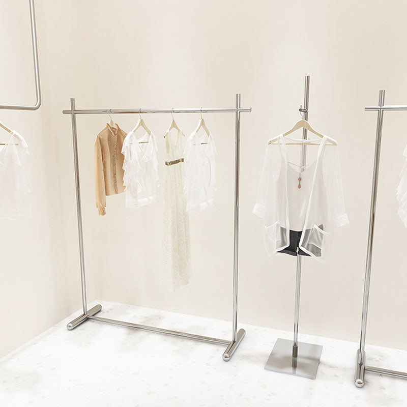 Perchero industrial independiente de acero inoxidable para sala de estar