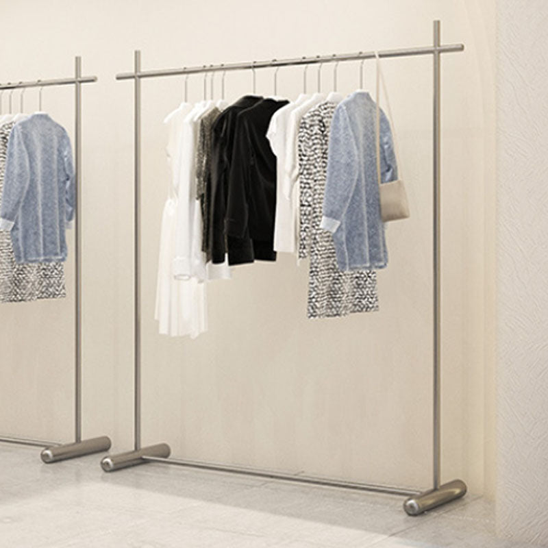 Perchero industrial independiente de acero inoxidable para sala de estar